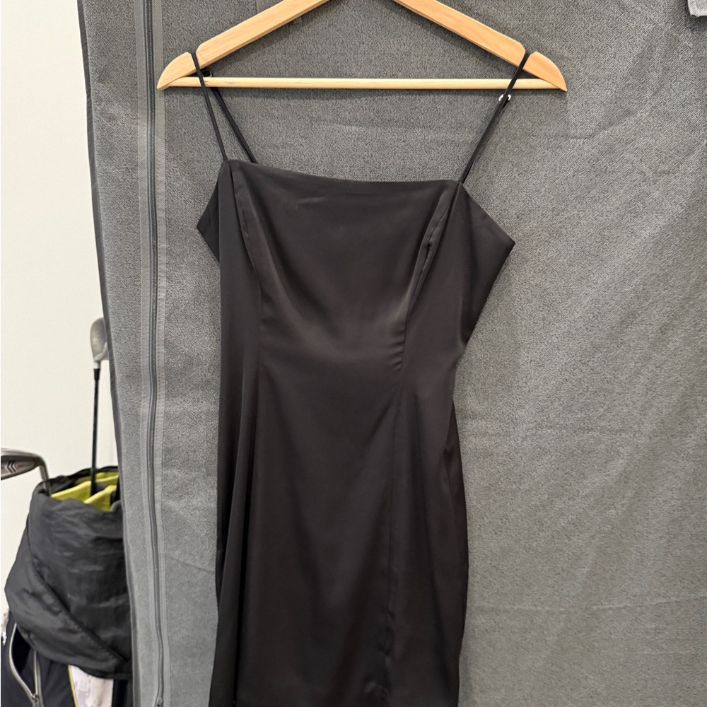 Aritzia Sunday best shimmer dress minidress black size 0